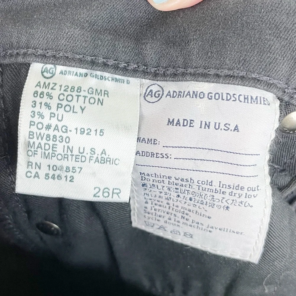 Ag Adriano Goldschmied The Legging Super Skinny Black Glitter Shimmer Size 26